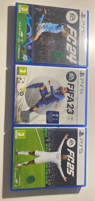 Lote 3 Juegos FIFA PS5: 23, 24 y 25