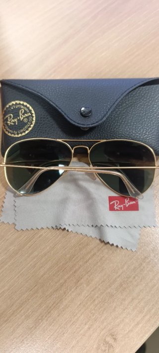 Ray-Ban Aviator RB3025 Cristal Azul Dorado NUEVAS