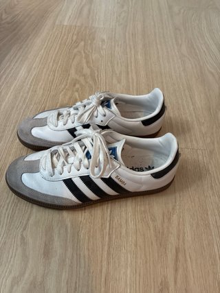 Zapatillas Adidas Samba Gris y Blanco