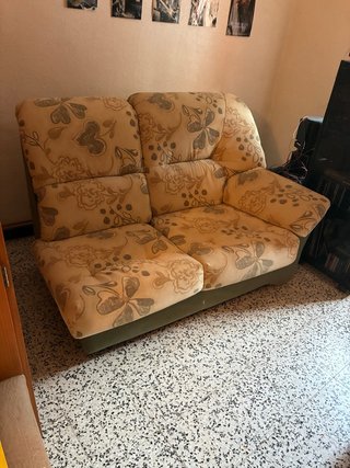 Sofá de 2 plazas tela estampado