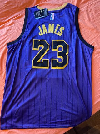 Maglia NBA Lebron James Lakers 23 Viola