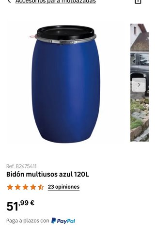 Bidón azul multiusos 120L