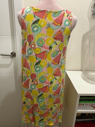 Vestido estampado frutas talla única