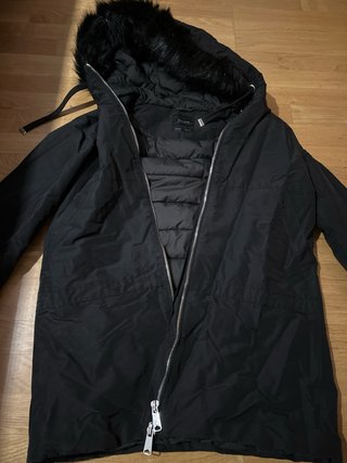 Abrigo negro mujer talla L