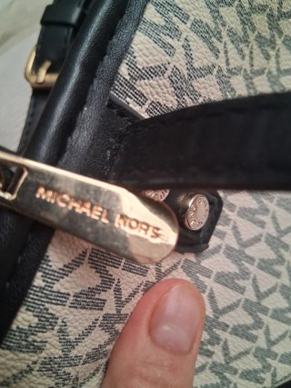 Borsa Michael Kors monogram beige e nera