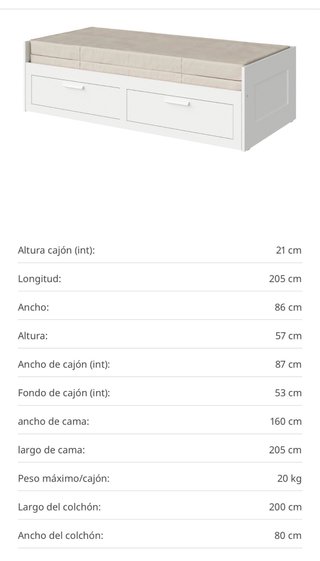 Cama nido BRIMNES IKEA blanca