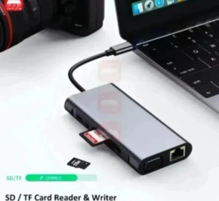 Hub USB Tipo C 11 en 1:4K HDMI VGA LAN Audio USB A