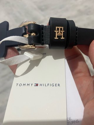 Cinturón mujer Tommy Hilfiger negro 70cm