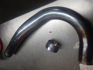 Codo escape Bultaco 48mm + tuerca