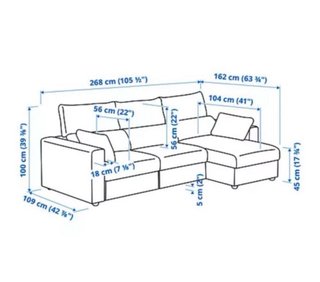 Sofá 3 plazas Eskilstuna Ikea beige