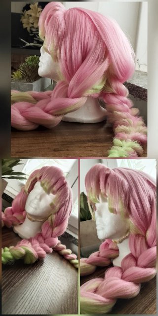 Parrucca Cosplay Mitsuri Kanroji