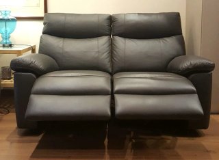 Sofá de piel reclinable 2 plazas