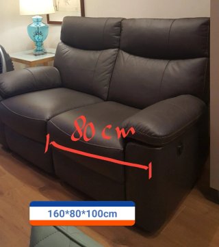 Sofá de piel reclinable 2 plazas