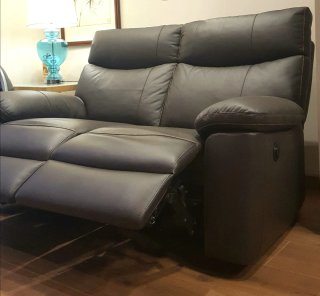 Sofá de piel reclinable 2 plazas