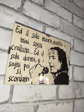 Quadretto Vasco Rossi Ed il sole muore