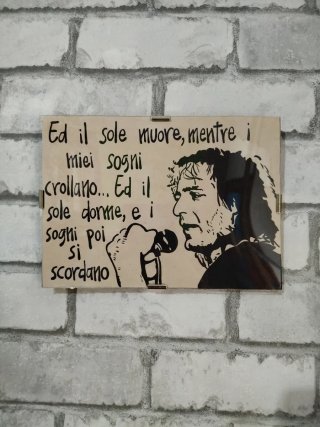 Quadretto Vasco Rossi Ed il sole muore