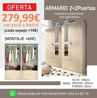 Armario ropero entrega nuevo