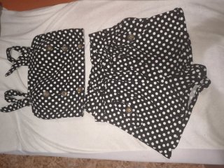 Conjunto top y pantalón lunares