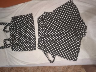 Conjunto top y pantalón lunares