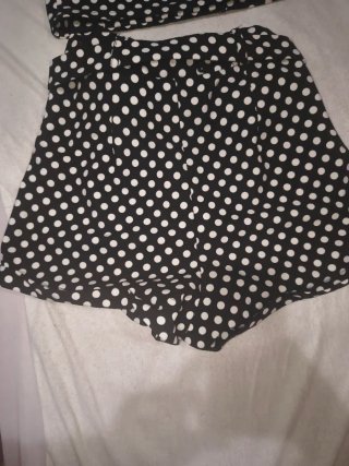Conjunto top y pantalón lunares