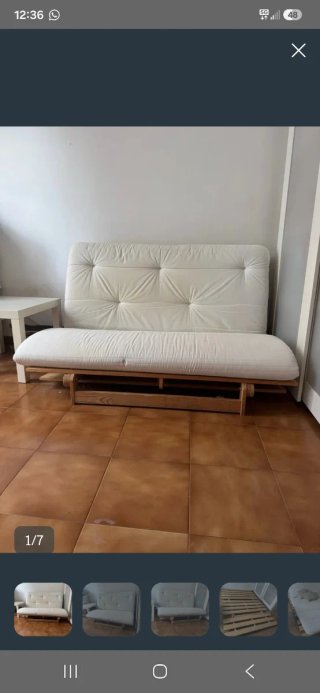 Sofá Cama Futón Ikea Madera Blanco