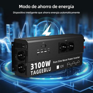 Inversor 12v a 220v 3100W Onda Pura