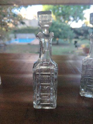 Juego Aceitera Vinagrera Antiguo Cristal
