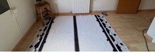 Alfombra Zara Home Blanca y Negra