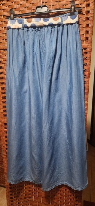 Gonna pantalone donna jeans fantasia