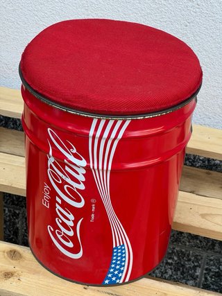 Sgabello Contenitore Vintage Coca-Cola anni 80