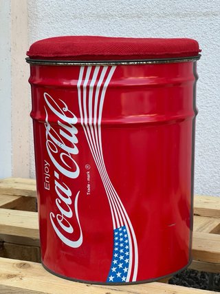 Sgabello Contenitore Vintage Coca-Cola anni 80