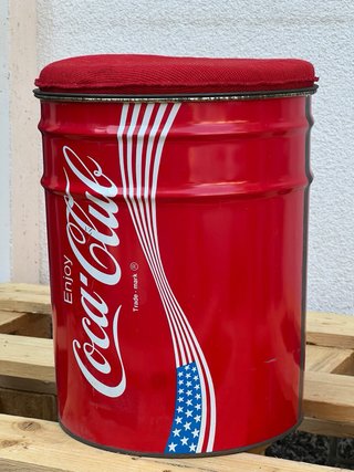 Sgabello Contenitore Vintage Coca-Cola anni 80