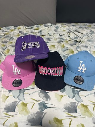 Lote 4 Gorras New Era LA Lakers Brooklyn