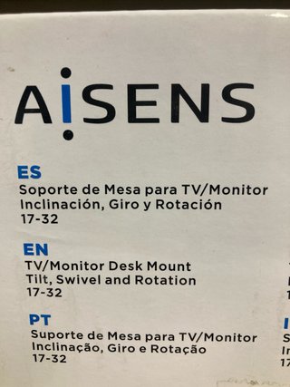 Soporte Mesa Monitor TV AISENS 17-32