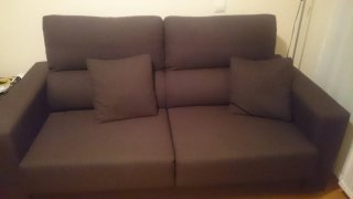 Sofá Cama Marrón Tela