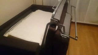 Sofá Cama Marrón Tela