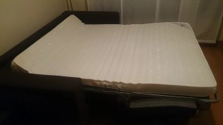 Sofá Cama Marrón Tela