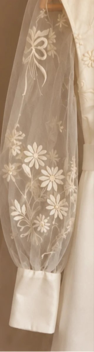 Vestido Novia Vintage 1970 Tocado Floral