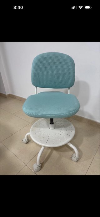 Silla de escritorio infantil turquesa