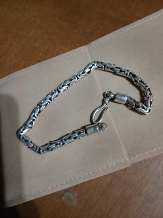 Bracciale a maglia Bizantina bracciale Argento 925