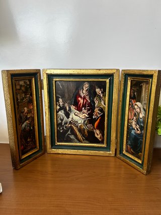 Tríptico Religioso Estilo El Greco