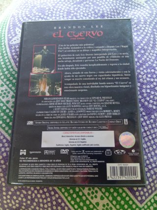 Película El Cuervo DVD Brandon Lee. Descatalogada