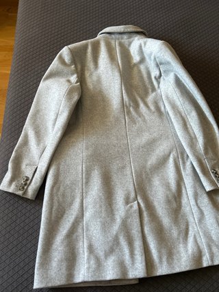 Abrigo paño mujer gris claro