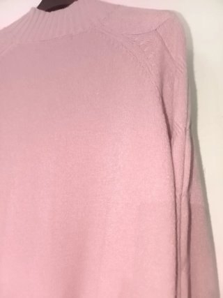 Jersey punto trenzado rosa talla L