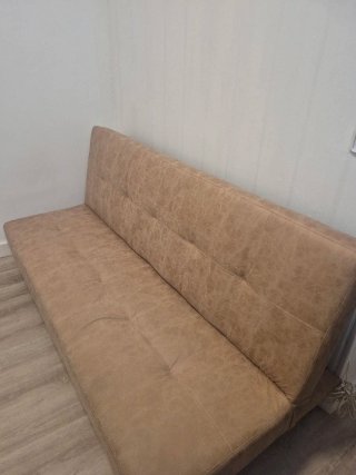 Sofá cama beige/marrón