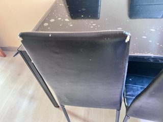 Mesa de comedor cristal y metal