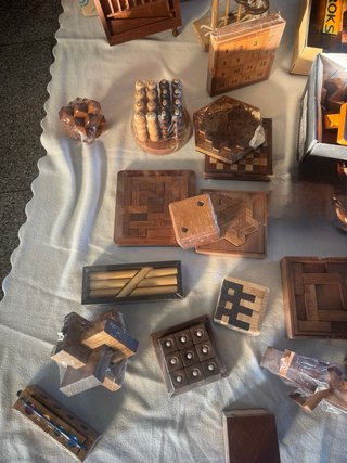 Lote de juegos de ingenio de madera