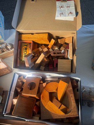 Lote de juegos de ingenio de madera