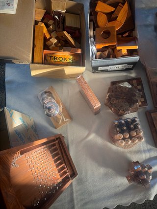 Lote de juegos de ingenio de madera