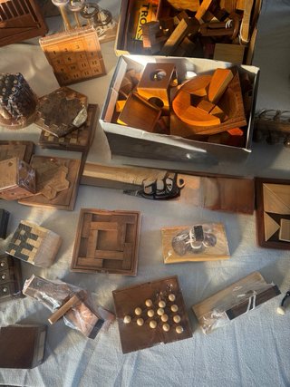 Lote de juegos de ingenio de madera